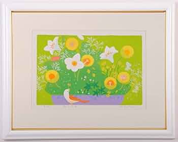 【新品】吉岡浩太郎　ファミリー　メルヘン　シルクスクリーン版画　額縁付き 吉岡浩太郎「吉兆」シルクスクリーン版画 絵画買取・販売の小竹美術